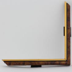 Рамка стандартная без стекла, цвет коричневый мрамор с золотом, размер 21х21