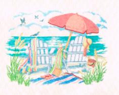 70-03242 Набор для вышивания крестом (одеяло) DIMENSIONS At the Beach "На пляже"