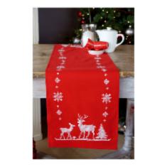 PN-0147225 Набор для вышивания крестом (дорожка на стол) Vervaco Christmas deers "Рождественские олени"