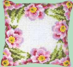 Набір для вишивання подушки хрестиком Чарівна Мить РТ-114 "Квіти"