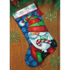 71-09154 Набор для вышивания (гобелен) DIMENSIONS Sweet Santa. Stocking "Сладкий Санта. Чулок"
