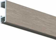 9.4341 Настенный рельс Клик,анодированный алюминий 25ммх8,2мм, 200 см(шт.)