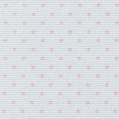 3706/4229 Aida Petit Point 14 (36х46см) білий у рожевий горошок