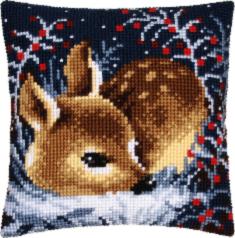 PN-0158266 Набір для вишивання хрестом (подушка) Vervaco Little deer "Маленький олень"