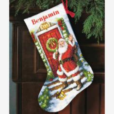 70-08901 Набір для вишивання хрестом DIMENSIONS Welcome Santa. Stocking "Ласкаво просимо, Санта. Панчоха"