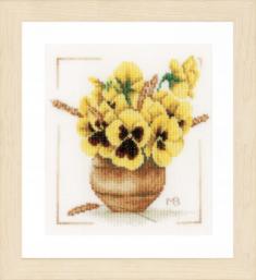 PN-0164071 Набір для вишивки хрестом LanArte Yellow Violets "Жовті фіалки"