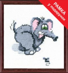 Набір для вишивання хрестиком №214 "Слон та миша"