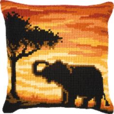 PN-0008643 Набір для вишивання хрестом (подушка) Vervaco Elephant "Слон"