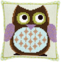 PN-0147157 Набір для вишивання хрестом (подушка) Vervaco Mister Owl "Пан пугач"