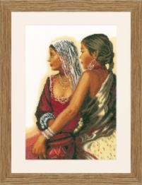 PN-0021219 Набір для вишивки хрестом LanArte Two women "Дві жінки"