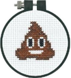 72-75071 Набір для вишивки хрестом  Pile of Poo Emoji Dimensions
