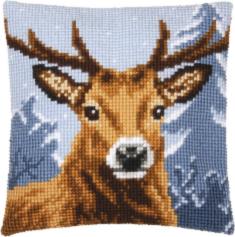 PN-0156293 Набір для вишивання хрестом (подушка) Vervaco Deer "Олень"