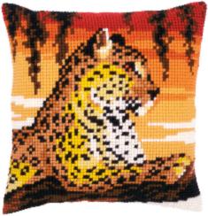 PN-0162253 Набір для вишивання хрестом (подушка) Vervaco Leopard "Леопард"