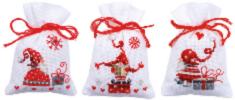 PN-0165994 Набір для вишивання хрестом (мішечки для саше) Vervaco Christmas gnomes "Різдвяні гноми"