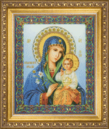 Набір картина стразами Чарівна Мить КС-056 "Ікона Божої Матері Неув'ядающий колір"