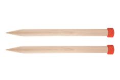 35215 Спицы прямые Jumbo Birch KnitPro, 25 см, 20.00 мм