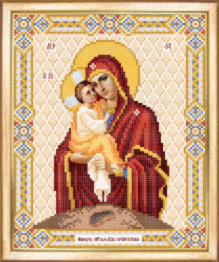 СБИ-028 Схема для вышивания бисером "Икона Божьей Матери Почаевская"