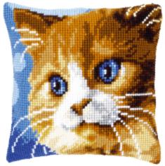 PN-0149441 Набір для вишивання хрестом (подушка) Vervaco Brown cat "Коричневий кіт"
