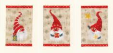 PN-0184428 Набір для вишивання хрестом (листівки) Vervaco Christmas gnomes "Різдвяні гноми"