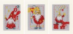 PN-0185078 Набір для вишивання хрестом (листівки) Vervaco Christmas gnomes "Різдвяні гноми"