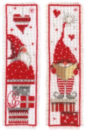 PN-0165984 Набір для вишивання хрестом (закладка) Vervaco Christmas gnomes "Рождественские гномы"
