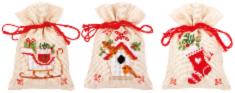 PN-0172213 Набір для вишивання хрестом (мішечки для саше) Vervaco Christmas motif "Різдвяний мотив"