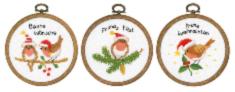 PN-0182761 Набір для вишивання хрестом Vervaco Christmas birds "Різдвяні птахи"