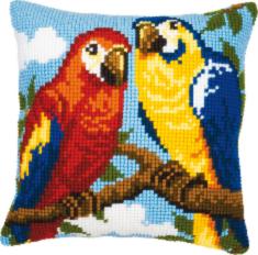 PN-0008570 Набір для вишивання хрестом (подушка) Vervaco Parrots "Папуги"