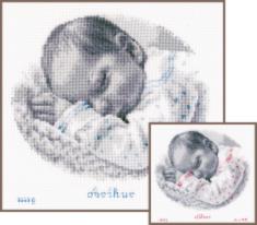 PN-0169612 Набір для вишивання Vervaco Сплячий дитина, 25х24, аїда 14, лічильний хрест