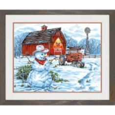 73-91434 Набір для малювання фарбами за номерами Сільський сніговик51*41 см, DIMENSIONS