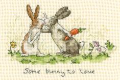 XAJ3 Набір для вишивання хрестом  Some bunny to love "Закоханий кролик"