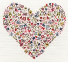 XKA1 Набір для вишивання хрестом Love Heart "Серце любові"
