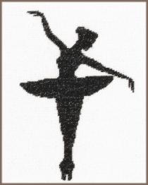 PN-0008131 Набір для вишивки хрестом LanArte Ballet silhouette I "Балет силует I"