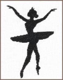 PN-0008133 Набір для вишивки хрестом LanArte Ballet silhouette III "Балет силует III"