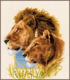 PN-0143773 Набір для вишивки хрестом Vervaco Lion couple "Пара львів"
