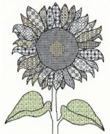 XBW1 Набір для вишивання хрестом Blackwork Sunflower "Соняшник" Bothy Threads