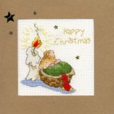 XMAS19 Набір для вишивання хрестом (різдвяна листівка) First Christmas "Перше Різдво" Bothy Threads 