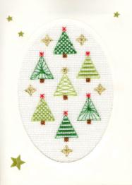 XMAS23 Набір для вишивання хрестом (різдвяна листівка) Christmas Forest "Різдвяний ліс" Bothy Threads