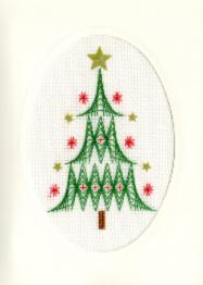 XMAS24 Набір для вишивання хрестом (різдвяна листівка) Christmas Tree "Різдвяна ялинка" Bothy Threads