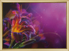 Набор картина стразами Чарівна Мить КС-169 "Пурпурная лилия"