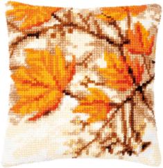 PN-0188576 Набір для вишивання хрестом (подушка) Vervaco Autumn leaves "Осінні листки"
