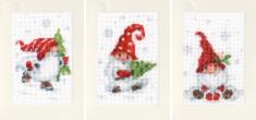 PN-0189708 Набір для вишивання хрестом (листівки) Vervaco Christmas gnomes "Різдвяні гноми"