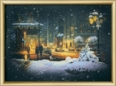 Набір картина стразами Чарівна Мить КС-156 "Вогні зимового міста"