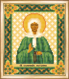 СБИ-077 Схема для вышивания бисером "Именная икона святая блаженная Матрона Московская"