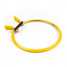 160-2/жовті П'яльці Nurge пружинні для вишивання та штопки, висота обідка 5мм, діаметр 126мм