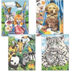 91337 Набір для малювання олівцями за номерами "Friendly animals" "Добролюбні тварини" Dimensions