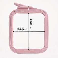 170-12 П'яльці-рамка квадрат (пластикові) 145*165мм Nurge (рожеві)