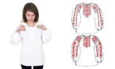ТПК-162 38-11/08 Сорочка жіноча під вишивку, біла, довгий рукав, розмір 50