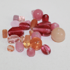1576TDM/Pink,4-16 MM,50г.Plain Beads Mix Crystal Art бусины