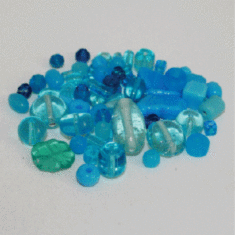 1576TDM/Turquoise,4-16 MM,50г.Plain Beads Mix Crystal Art намистини